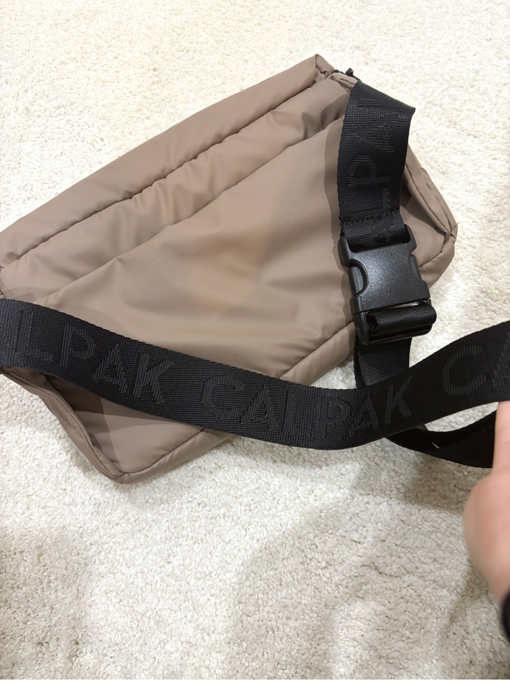 CALPAK Luka Belt Bag in Chocolate Quilted Crossbody - Picture 5 of 10